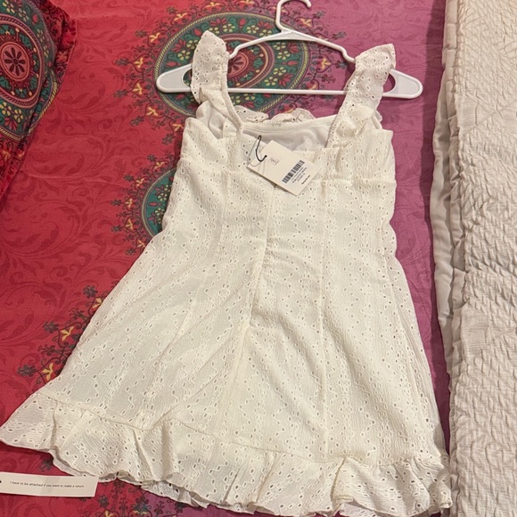 Reformation White Eyelet Mini Dress - Picture 9 of 9